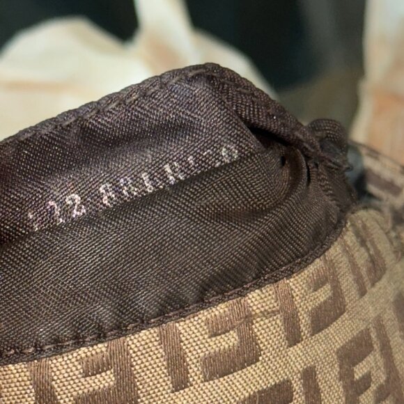 FENDI ZUCCHINO CANVAS Mama Forever Baguette Brown Mini - Picture 5 of 13